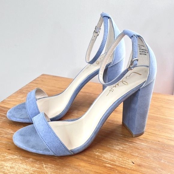 Lulu’s Taylor Blue Suede Ankle Strap Heels - Picture 3 of 14